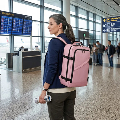 „Kono“ rožinė kelioninė kuprinė lėktuvui 40 × 30 × 20 cm „Ryanair“