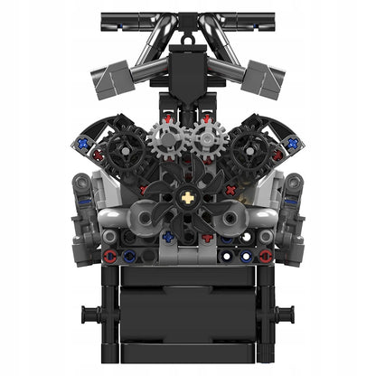 Konstrukcinis konstruktorius „Mould King 10205“, 733 detalės, „Rolls-Royce“ V12 variklis
