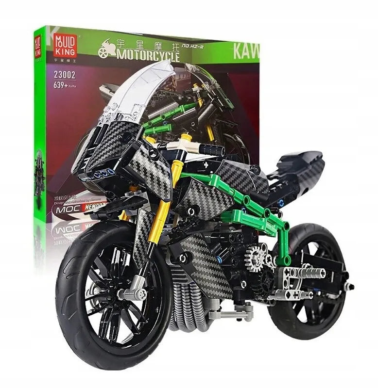 Konstruktoriaus rinkinys „Mould King 23002“ – motociklas Kawasaki H2R, 639 det.