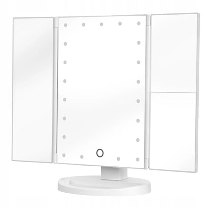 Kosmetinis veidrodis Humanas HS-ML04 su LED apšvietimu – baltas