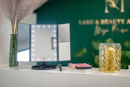 Kosmetinis veidrodis Humanas HS-ML04 su LED apšvietimu – baltas