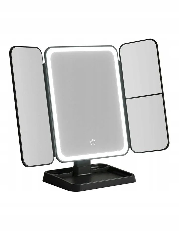 Kosmetinis veidrodis su LED apšvietimu, makiažo veidrodis su didinimo funkcija