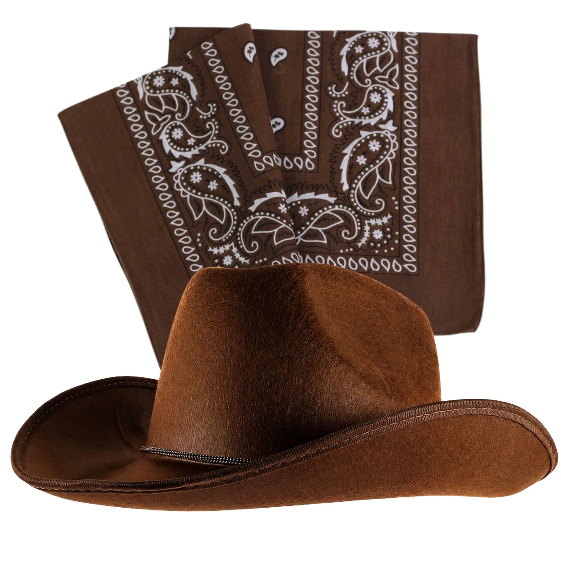 Kovbojiška skrybėlė ir bandana – vakarų stiliaus kostiumas
