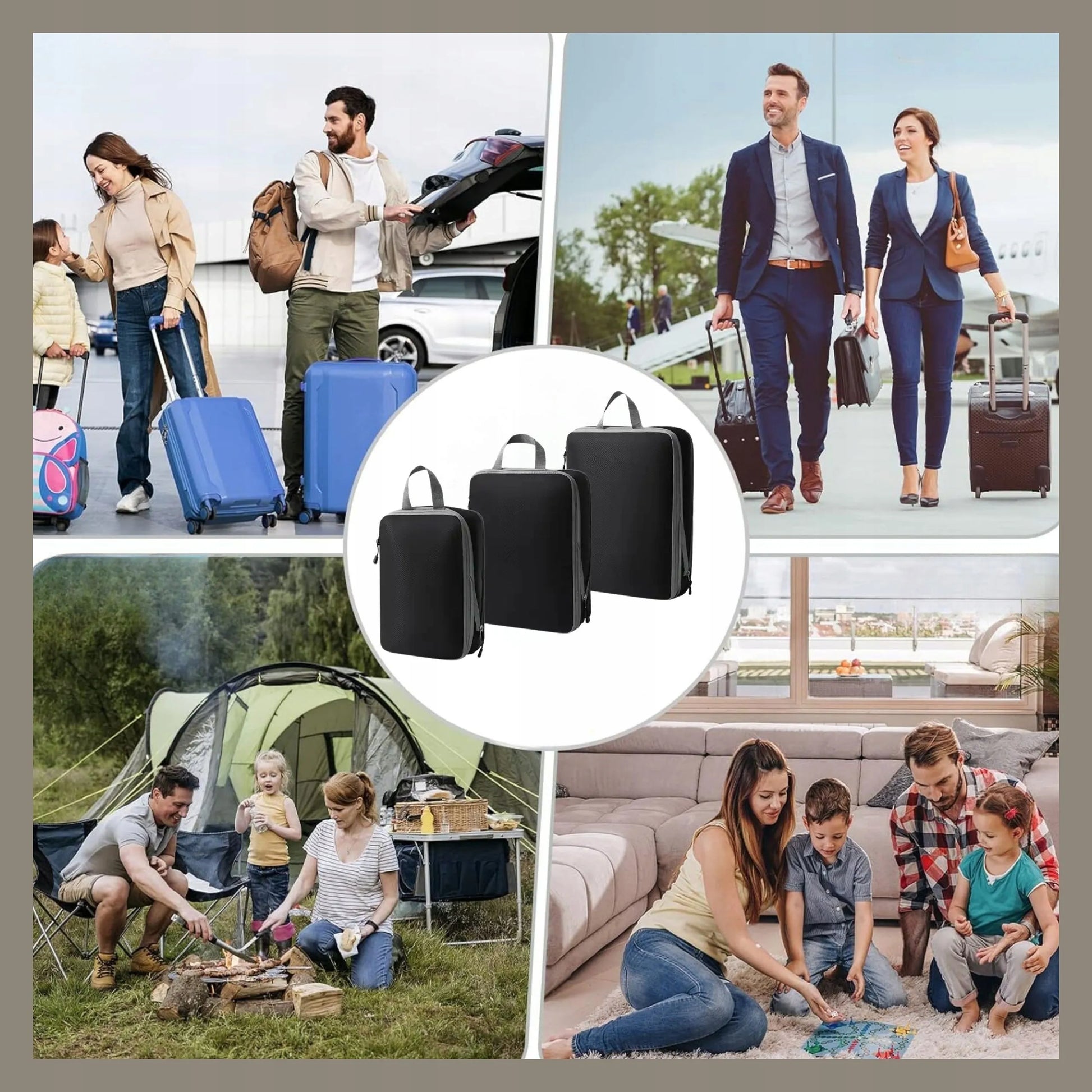 Krepavimo organizatorius kelioniniam lagaminui, 3 vnt. rinkinys