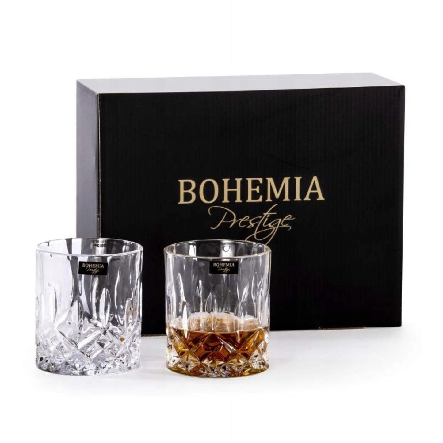 Kristalinės viskio stiklinės Bohemia Prestige CLASSICO 6 vnt. su storu dugnu