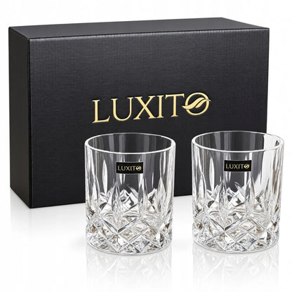 Krištolo viskio ir kokteilių stiklinės LUXITO Javell, 300 ml, 6 vnt., dovana