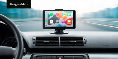 „Kruger&Matz KM 2020“ automobilinė multimedijos stotelė, 7 colių jutiklinis ekranas, „Android Auto“, „Apple CarPlay“
