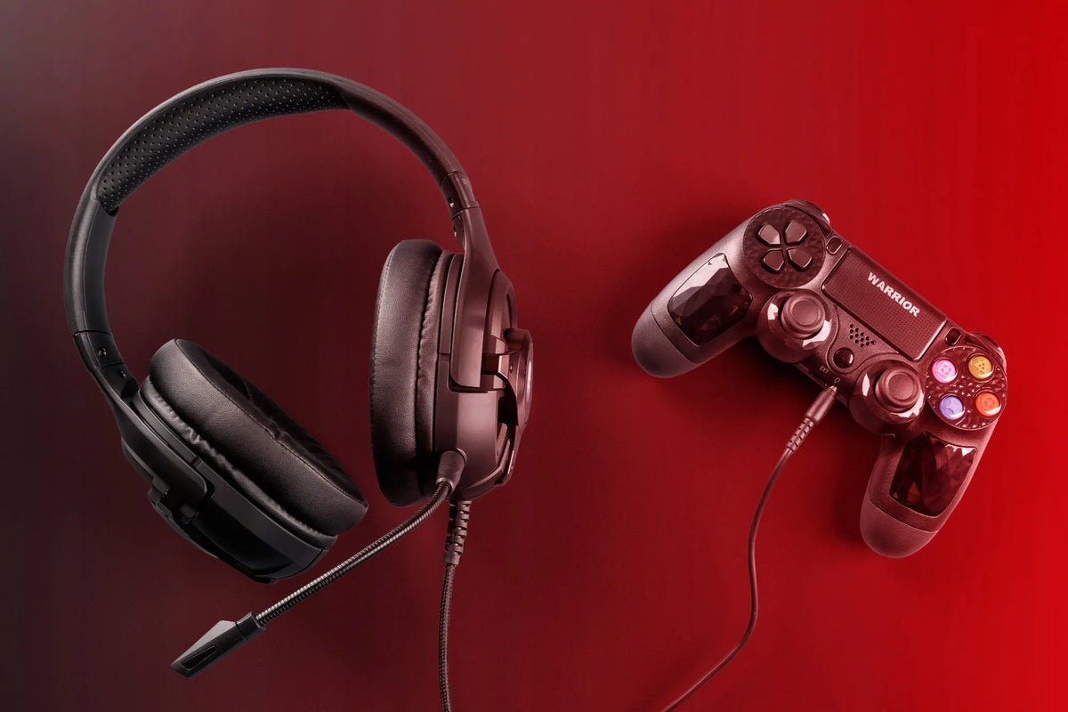 Kruger&Matz Warrior GH-100 Pro žaidimų ausinės su mikrofonu ir RGB apšvietimu