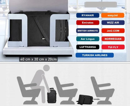 Kuprinė lėktuvui 40x30x20 RYANAIR WIZZAIR maža 20L pilka Expander
