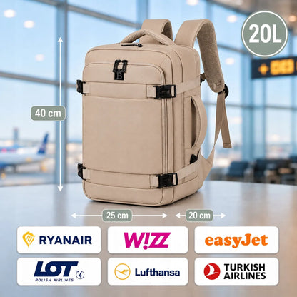 Kuprinė lėktuvui, rankinis bagažas 40x25x20 Ryanair Wizz Air, kabininė 20L