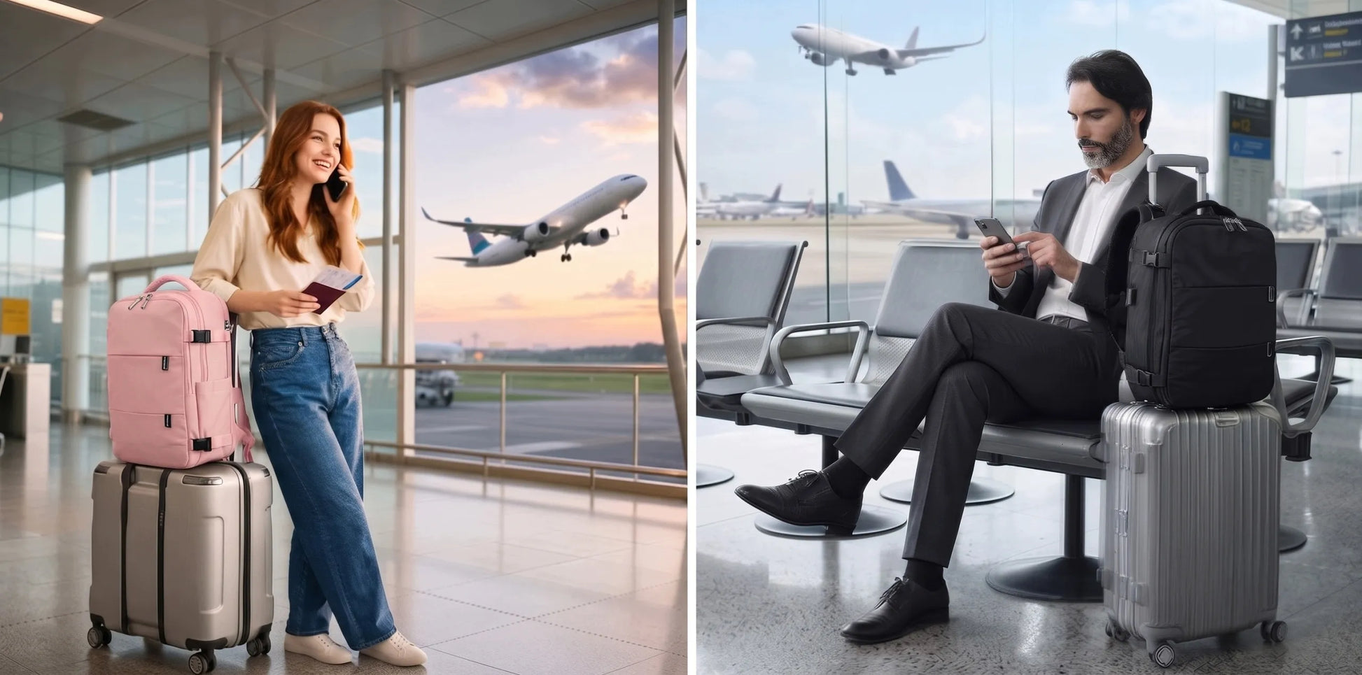 Kuprinė lėktuvui rankinis bagažas 40x30x20cm Ryanair Wizz Air 20l