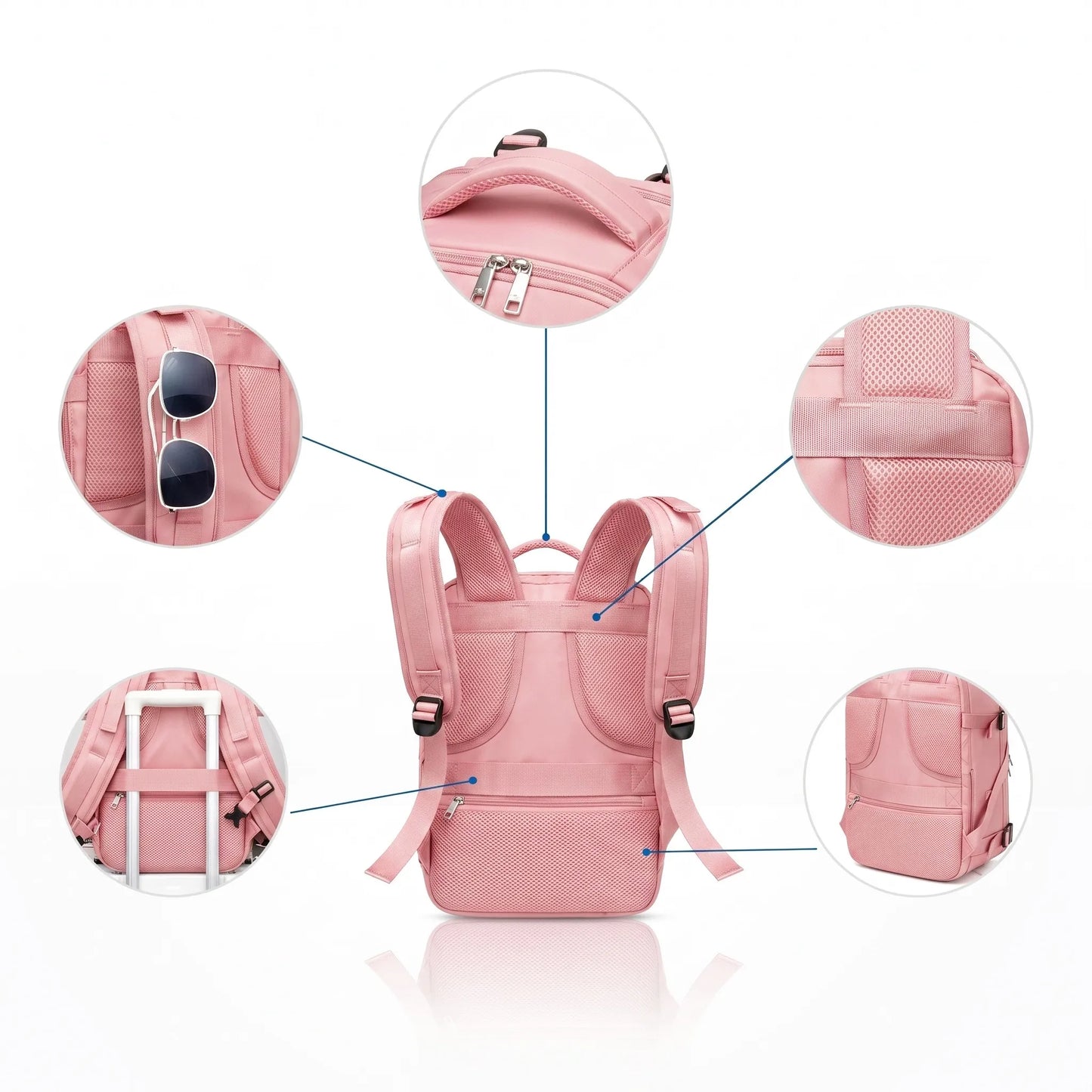 Kuprinė lėktuvui rankinis bagažas 40x30x20cm Ryanair Wizz Air 20l