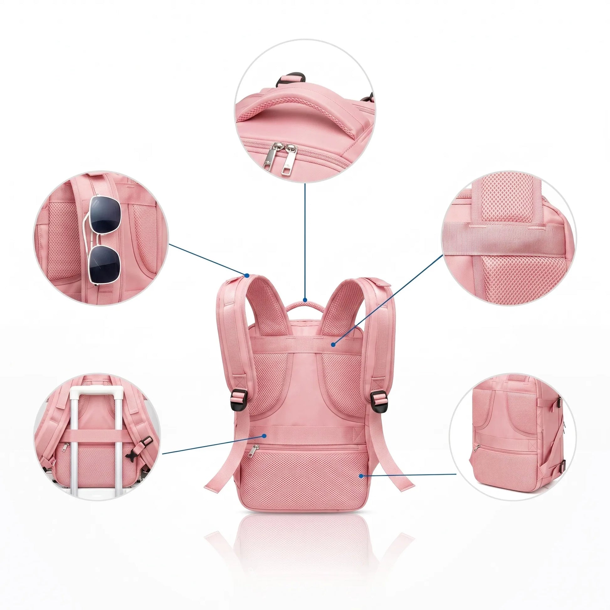 Kuprinė lėktuvui rankinis bagažas 40x30x20cm Ryanair Wizz Air 20l