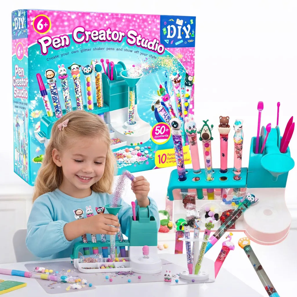 Kūrybinis rašiklių gamybos rinkinys „DIY Pen Creator Studio“ + 50 priedų