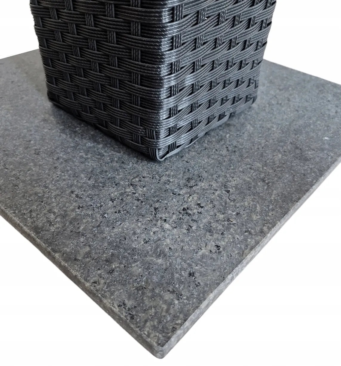 Kvadratinis sodo stalas „THY“ bistro technoratanas + aliuminis 60x60 cm