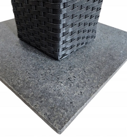 Kvadratinis sodo stalas „THY“ bistro technoratanas + aliuminis 60x60 cm