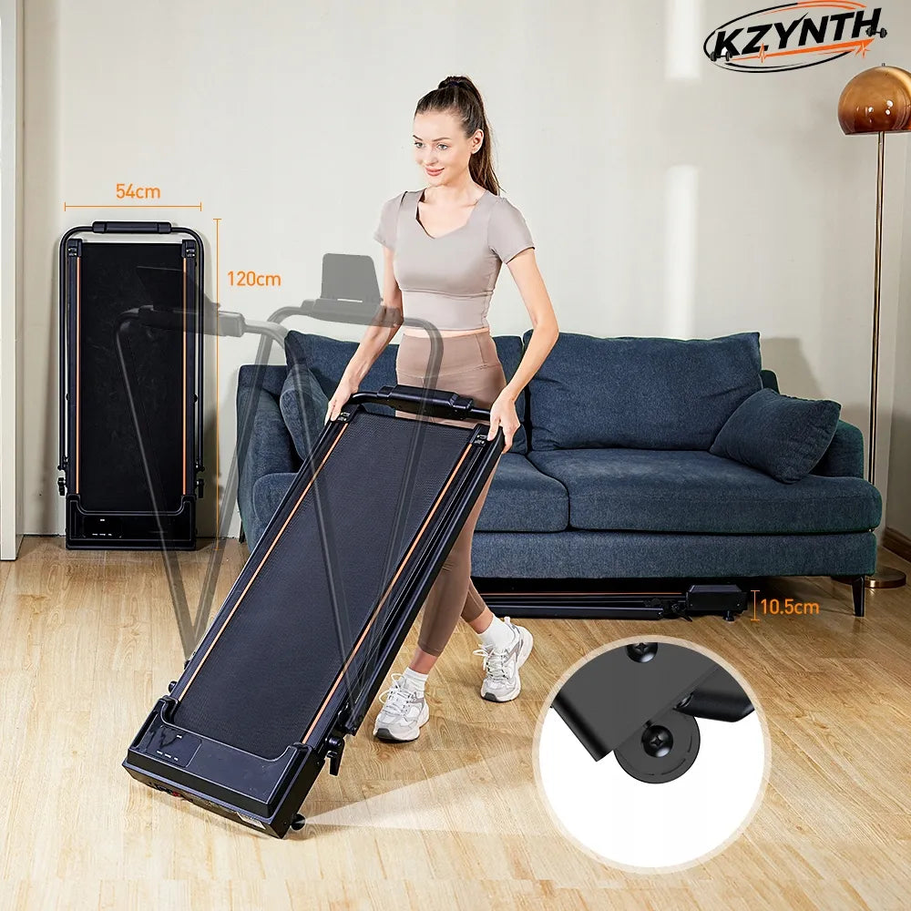 KZYNTH sulankstomas elektrinis bėgimo takelis namams 10 km/h 2-in-1