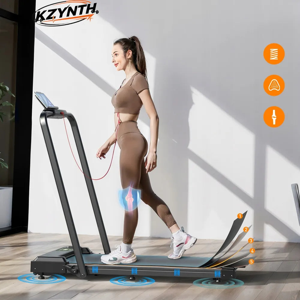 KZYNTH sulankstomas elektrinis bėgimo takelis namams 10 km/h 2-in-1