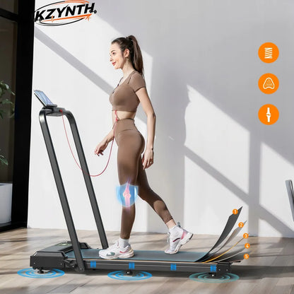 KZYNTH sulankstomas elektrinis bėgimo takelis namams 10 km/h 2-in-1