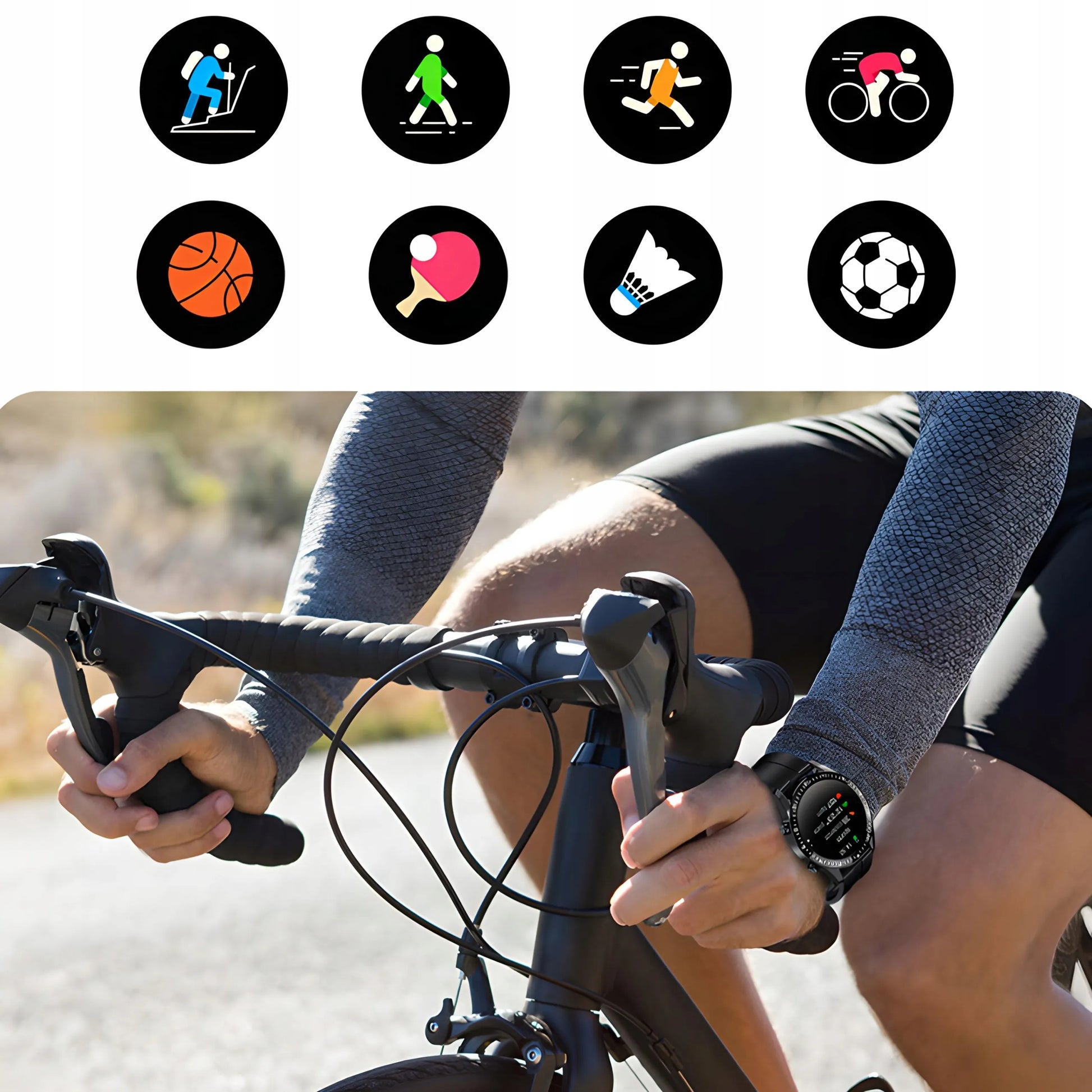 L13 Bluetooth išmanusis laikrodis su žingsniamačiu ir sveikatos stebėjimu, skirtas Android ir iOS
