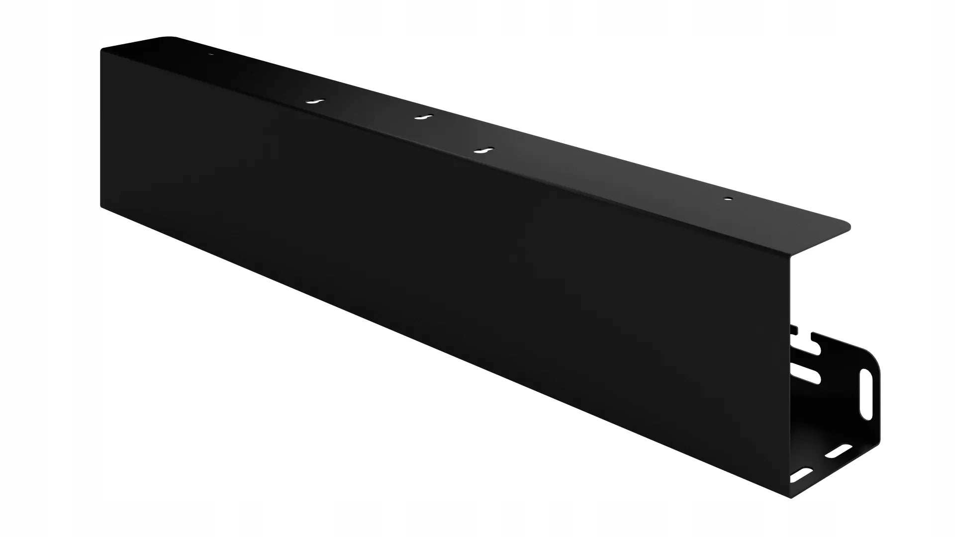 Laidų organizatorius, laikiklis, kabelių maskuoklis po stalu, 59 cm, metalinis, juodas, Stalflex