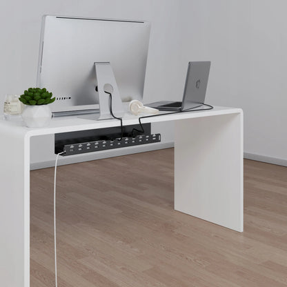 Laidų organizatorius, laikiklis, kabelių maskuoklis po stalu, 59 cm, metalinis, juodas, Stalflex