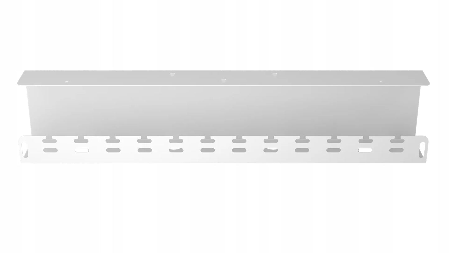 Laidų organizatorius po stalu Stalflex, 59 cm, metalinis, baltas