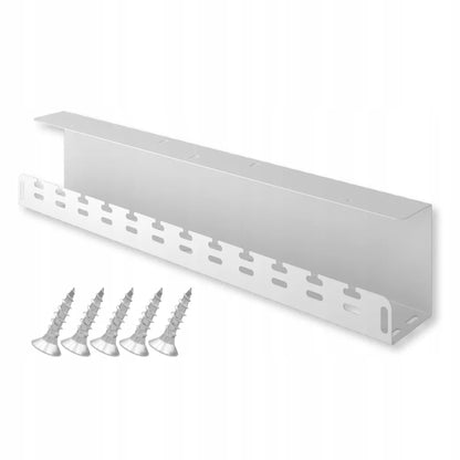 Laidų organizatorius po stalu Stalflex, 59 cm, metalinis, baltas