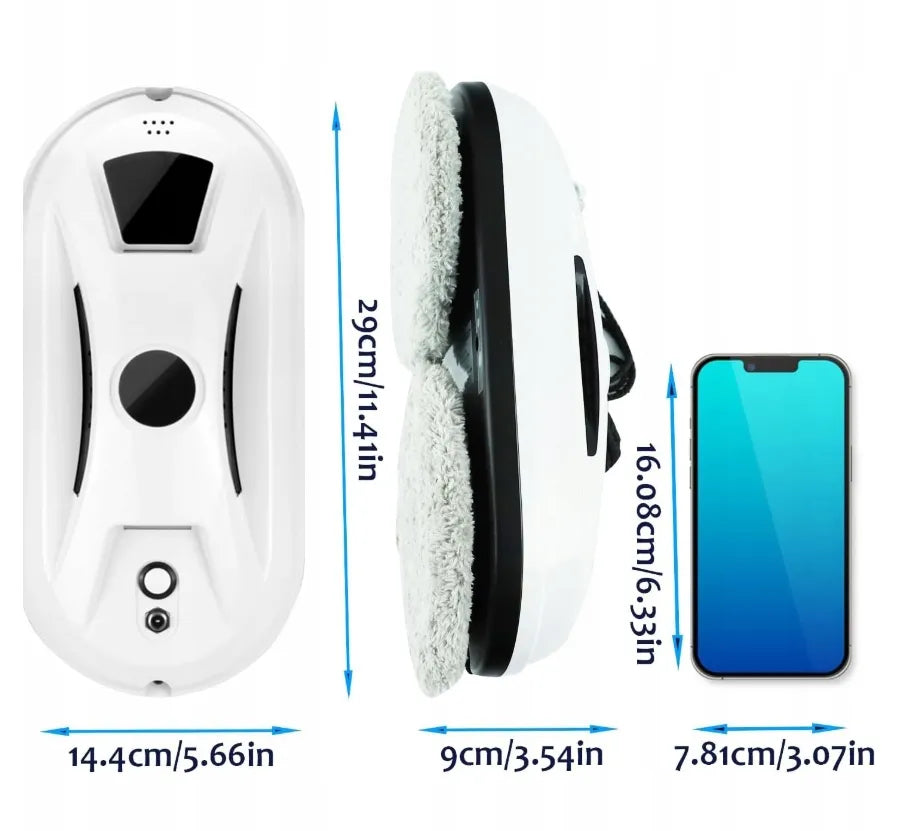 Langų valymo robotas MG006 5600Pa - švarūs langai be dryžių su pulteliu