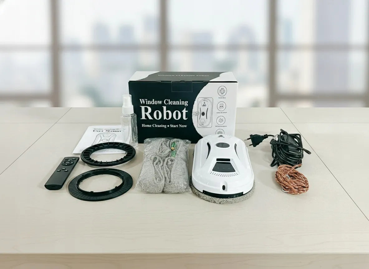 Langų valymo robotas MG006 5600Pa - švarūs langai be dryžių su pulteliu