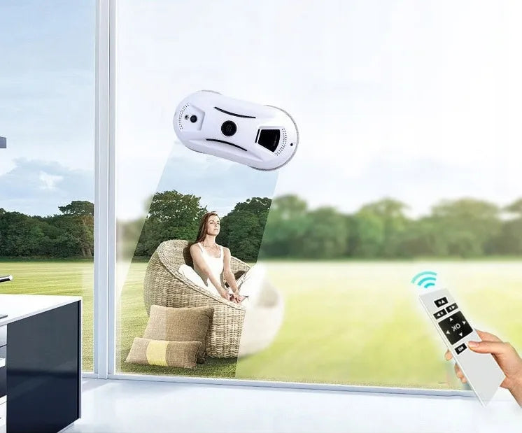 Langų valymo robotas MG006 5600Pa - švarūs langai be dryžių su pulteliu