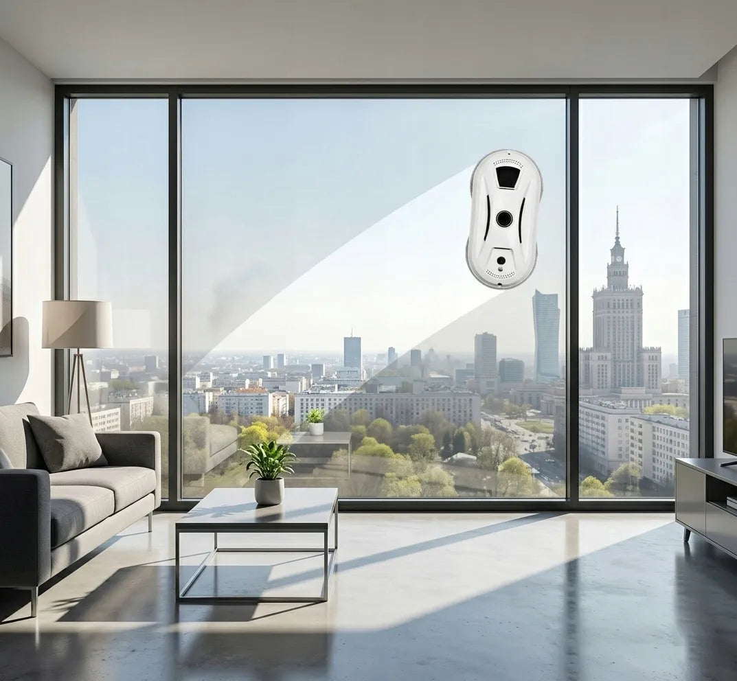 Langų valymo robotas MG006 5600Pa - švarūs langai be dryžių su pulteliu