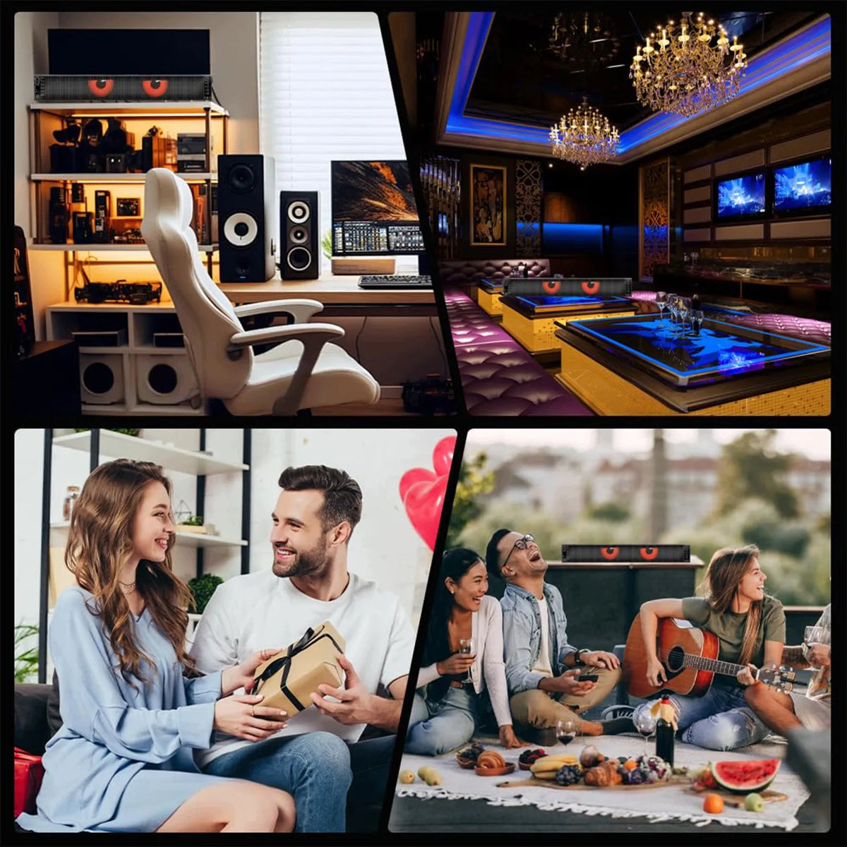 Lankstus LED ekranas sunkvežimiui 60 × 12 cm, „Velnio akys“, valdoma programėle
