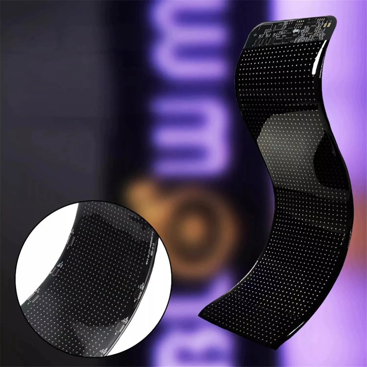 Lankstus LED ekranas sunkvežimiui 60 × 12 cm, „Velnio akys“, valdoma programėle