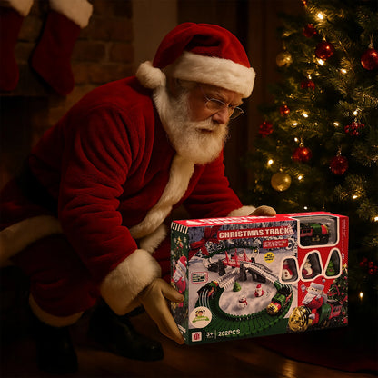 Lankstus trasos rinkinys KALĖDINIS TRAUKINYS POLAR EXPRESS su bėgiais ir Kalėdų Seneliu 228 cm