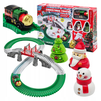 Lankstus trasos rinkinys KALĖDINIS TRAUKINYS POLAR EXPRESS su bėgiais ir Kalėdų Seneliu 228 cm