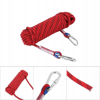 Lauko laipiojimo virvė 15 m, skersmuo 10 mm, keliamoji galia 1200 kg