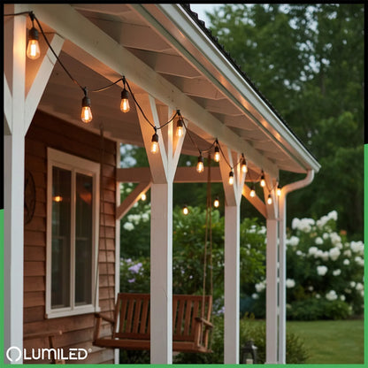 Lauko sodo girlianda, šviesų grandinė, LED laidas, 20m, 20x E27