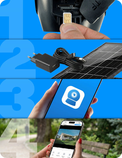 Lauko SOLARINĖ valdoma kamera Zintronic V33 DARK 4G LTE AOV 6MPx PILKA