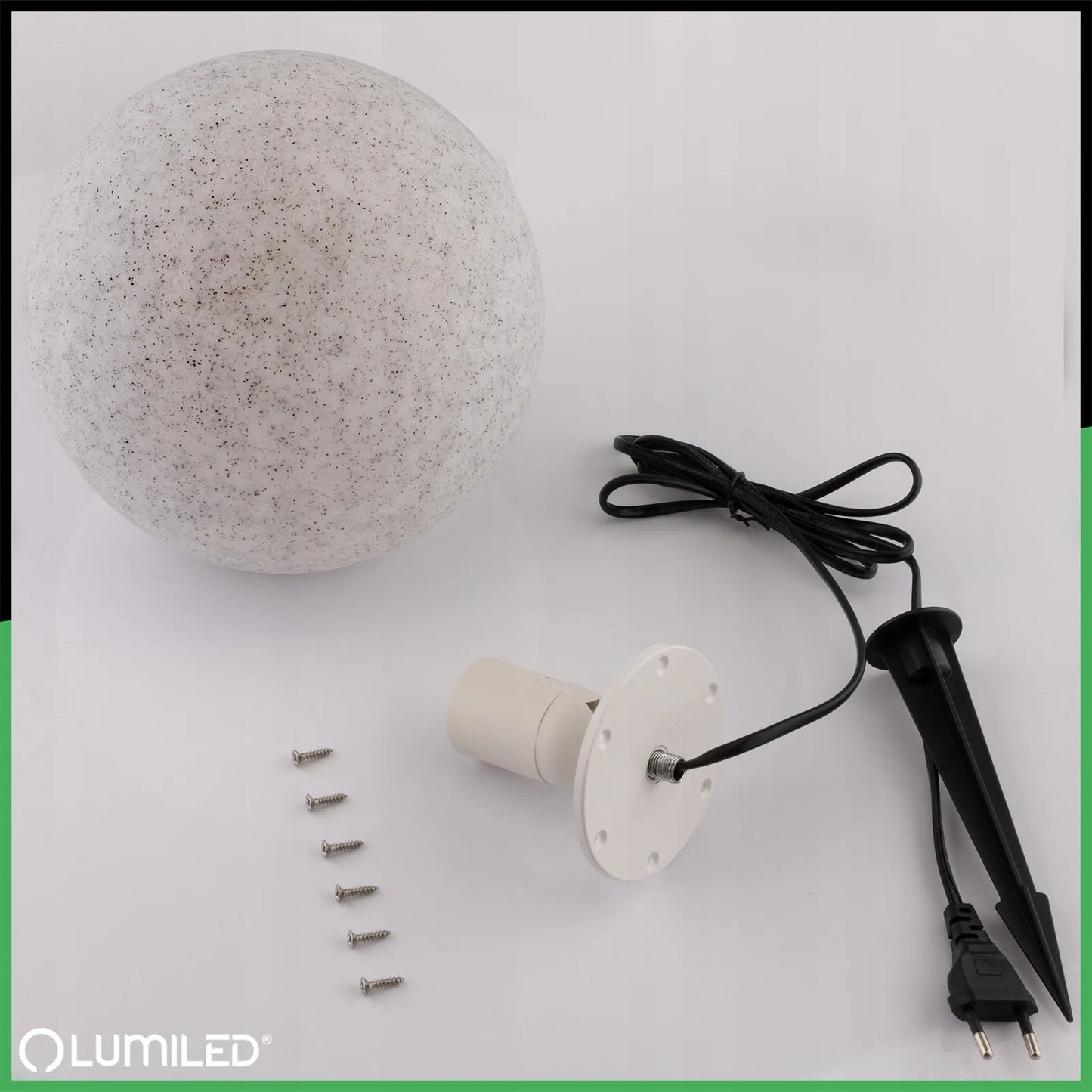 Lauko šviestuvas KULYS 20CM LED akmens imitacijos su laidu