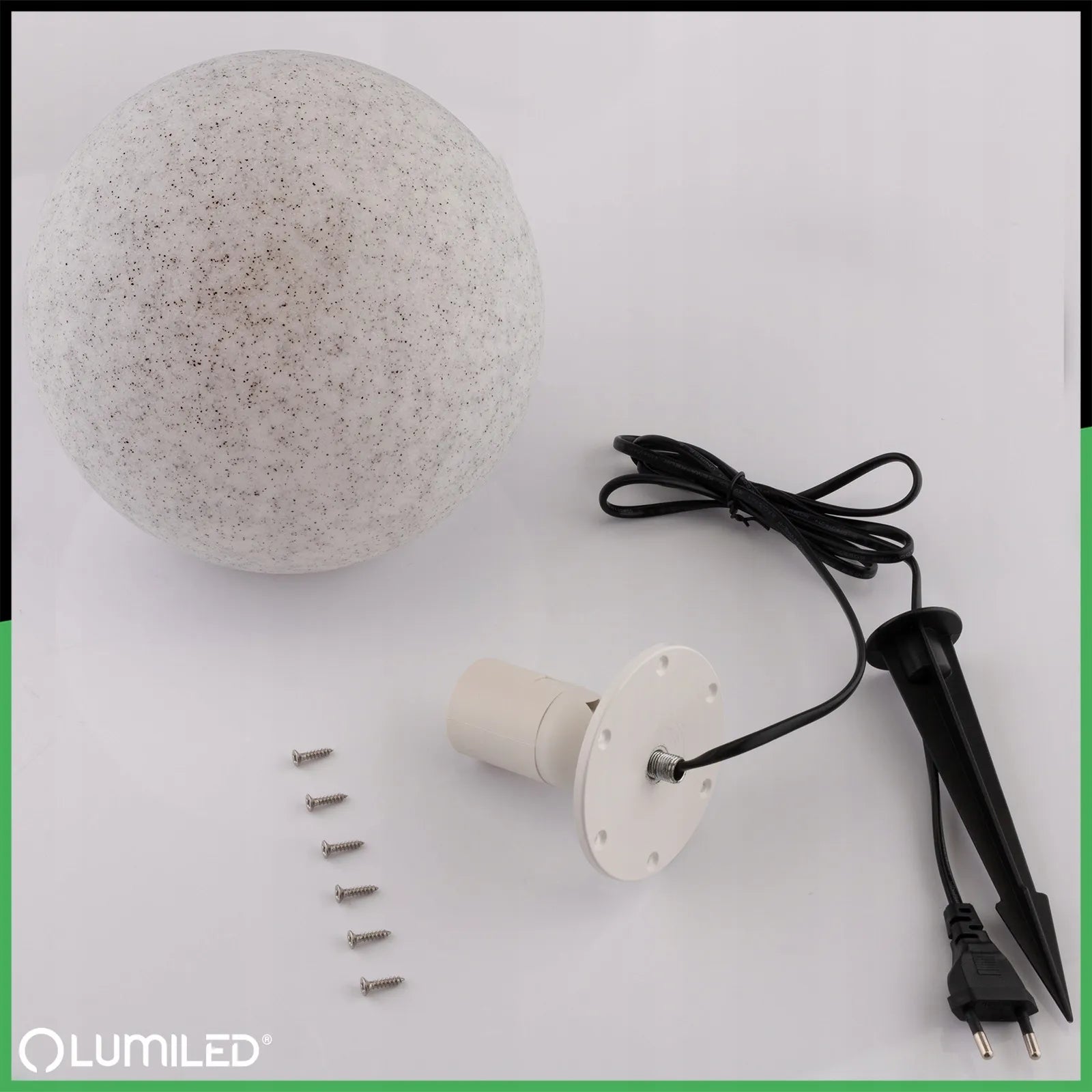 Lauko šviestuvas KULYS 20CM LED akmens imitacijos su laidu