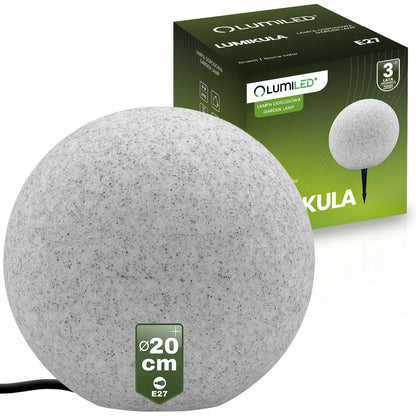Lauko šviestuvas KULYS 20CM LED akmens imitacijos su laidu