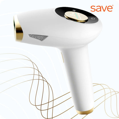 Lazerinis IPL epiliatorius Save TM-03P, neskausmingas, su šaldymo funkcija ir priedais