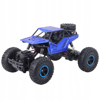 LEAN Toys nuotoliniu būdu valdomas mėlynas RC visureigis, 2,4 GHz, 1:18