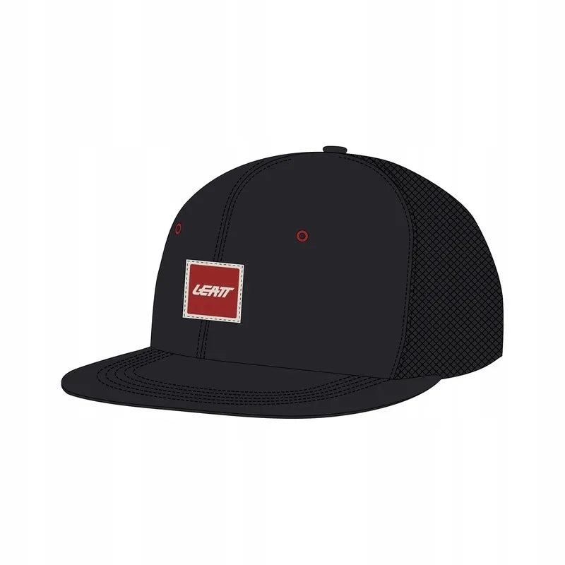 Leatt Trucker Tech Black kepurė su snapeliu S-XL (S-XL)