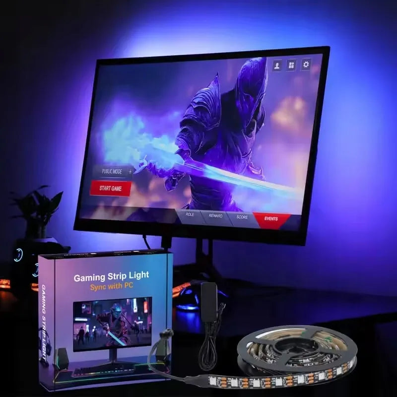 LED juostos rinkinys PC Ambient ekrano sinchronizacijai 27" žaidėjams