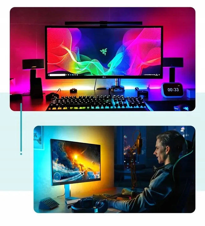 LED juostos rinkinys PC Ambient ekrano sinchronizacijai 27" žaidėjams