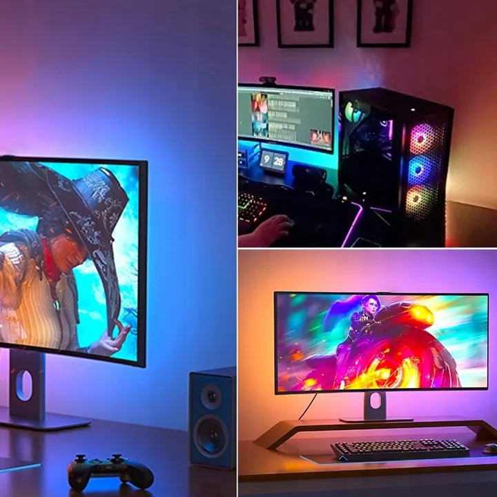 LED juostos rinkinys PC Ambient ekrano sinchronizacijai 27" žaidėjams