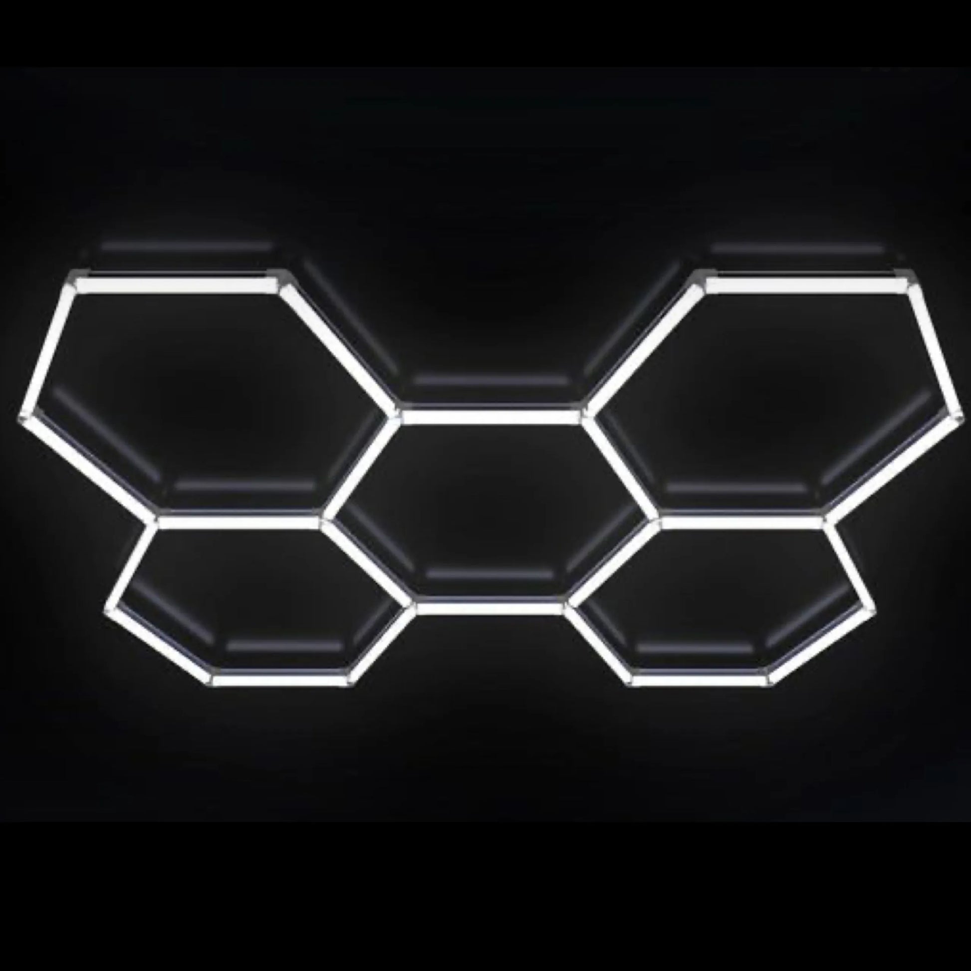 LED lubinis šviestuvas HEXAGON 5 plokštė baltas garažui 4000K