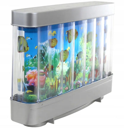 LED Naktinė Lempa Akvariumas su Plaukiojančiomis Žuvytėmis